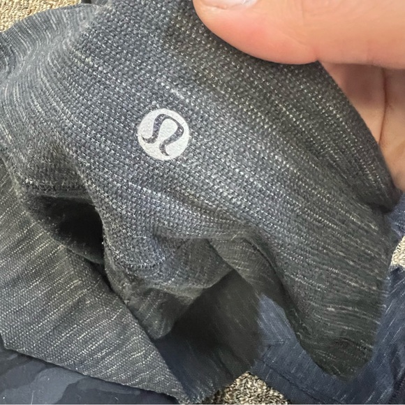 Lululemon Wunder Under Crop II Diamond Jacquard Space Dye Black Slate Size 8 - Picture 3 of 5